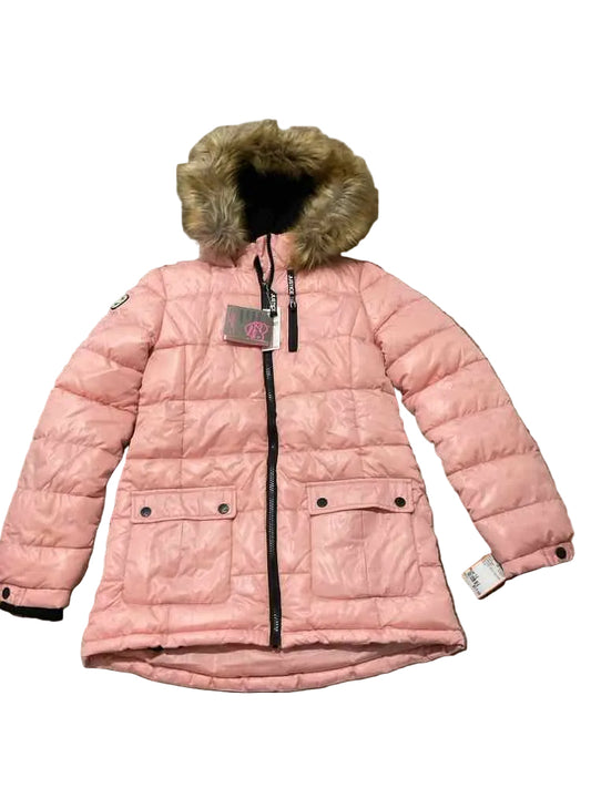 Justice (D) Black Pink Youth Size 12 Girl's Jacket Heavy