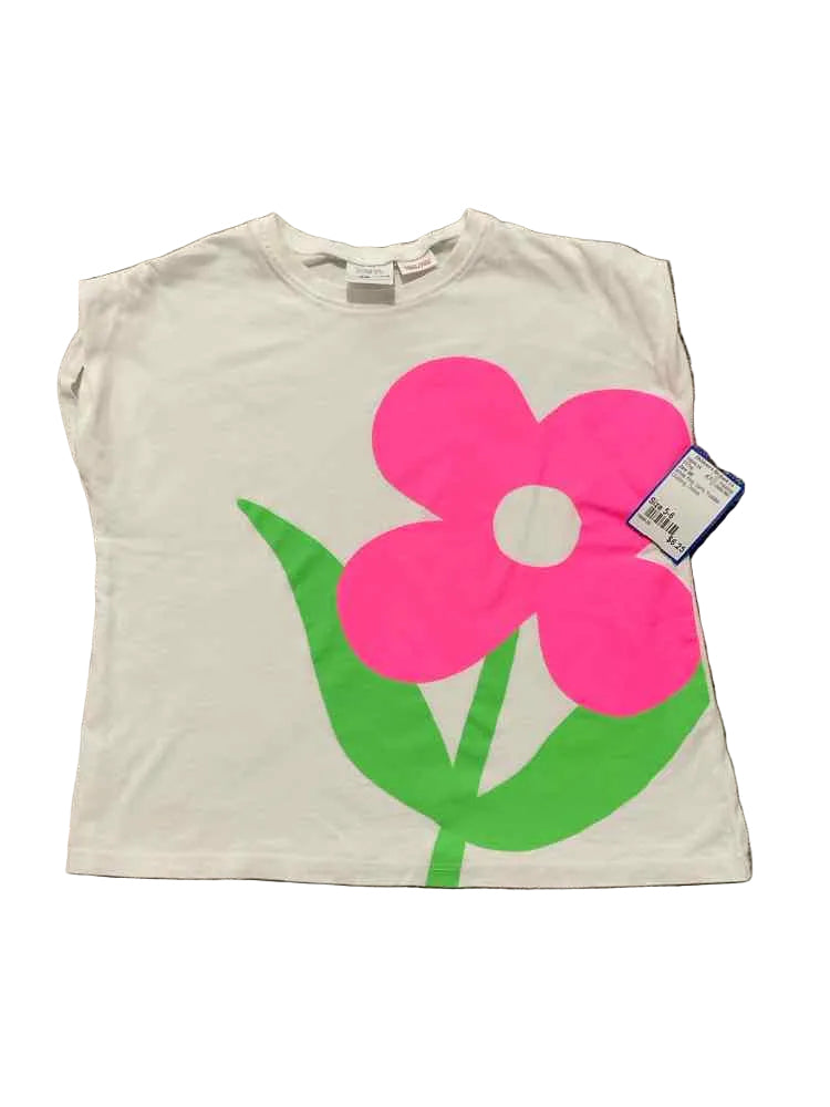 Zara (B) White Pink Toddler Size 5-6 Girl's SSTop