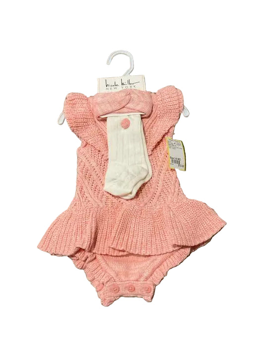 Nicole Miller (A) White Orange Infant Size 3-6 MO Girl's 2PC Casual