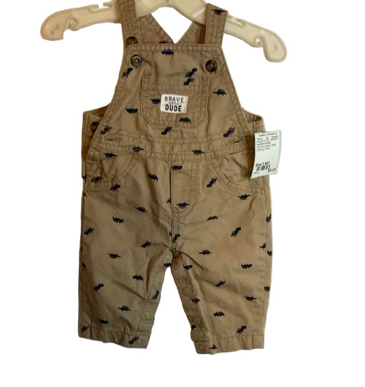 Just One You (D) Dino Print Infant Size 3 MO Overall Pant