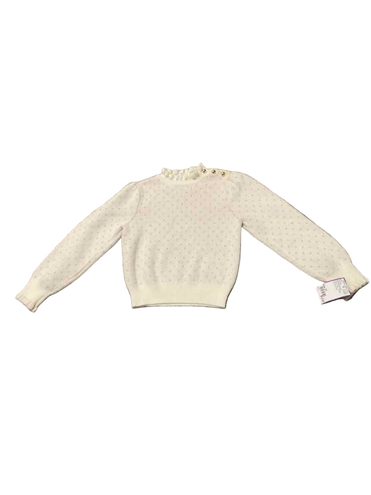 Janie and Jack (A) Cream Toddler Size 3T Girl's Sweatshirt