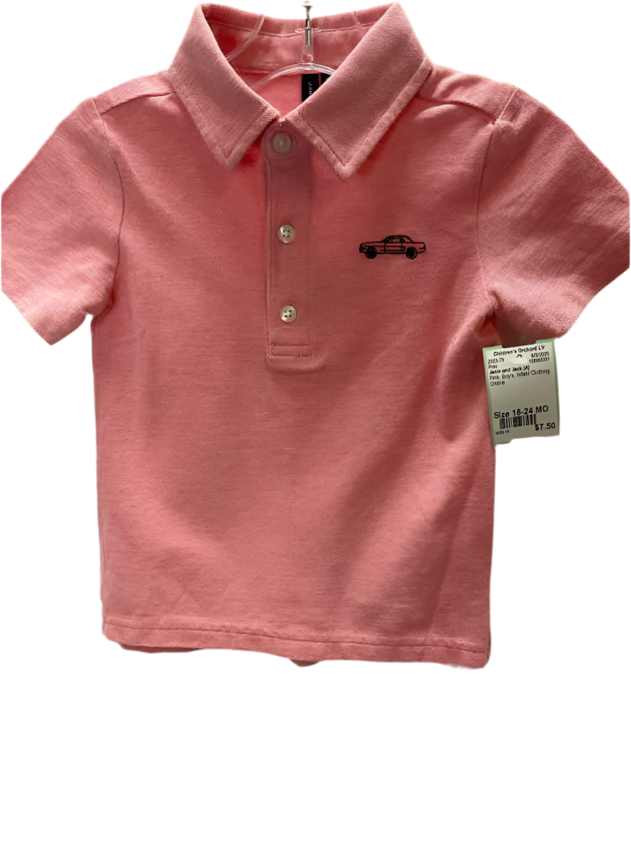 Janie and Jack (A) Pink Infant Size 18-24 MO Polo
