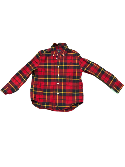 Ralph Lauren (A) Red Plaid Toddler Size 4 Boy's ButtondownLS