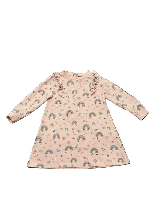 Picapino (E) Rainbow Toddler Size 4T Girl's CasualDress