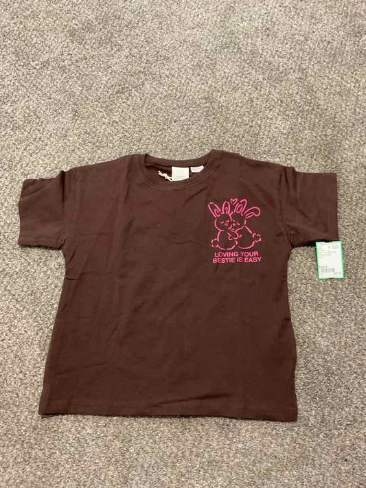 Zara (B) Brown Pink Youth Size 6 Girl's SSTop