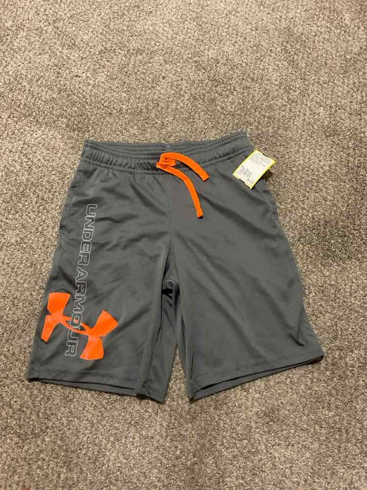 Under Armour (B) Orange Gray Youth Size Small Boy's ShortAthletic