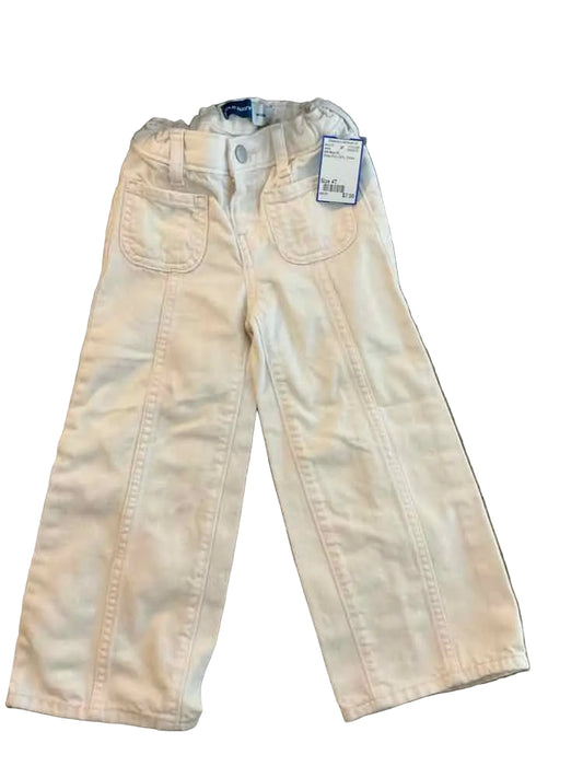 Old Navy (C) White Pink Toddler Size 4T Girl's Jeans