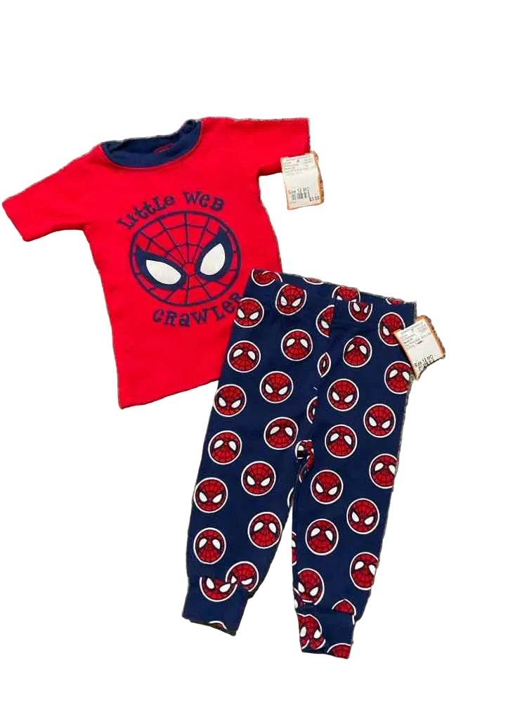 Marvel (D) Red White Blue Infant Size 12 MO Boy's 2PCSleepwear