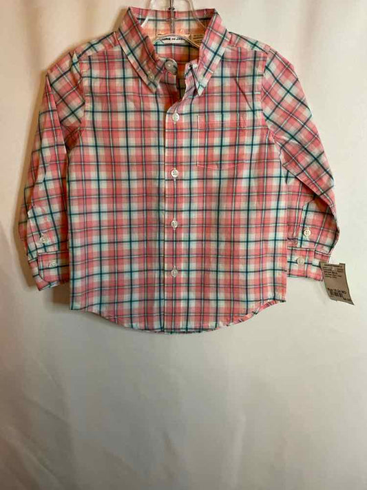 Janie and Jack (A) Red Plaid Infant Size 18-24 MO ButtondownLS