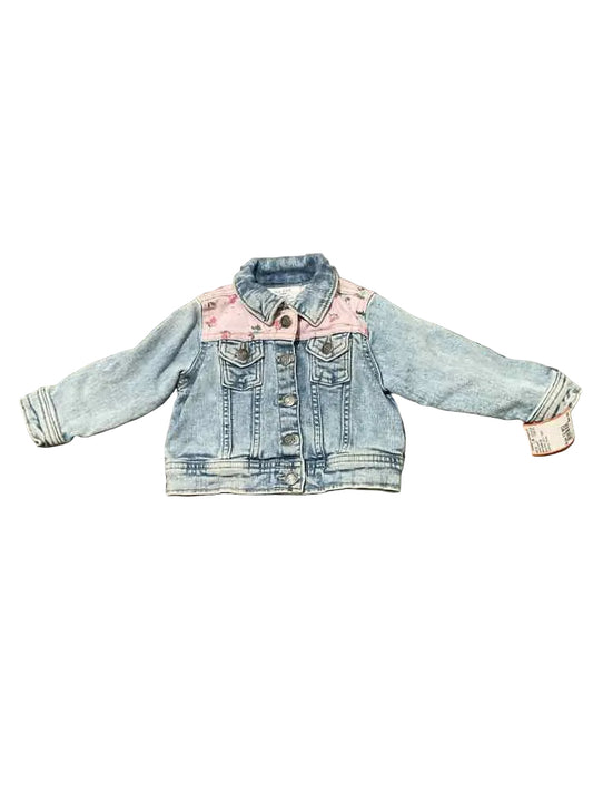 Okie Dokie (D) Blue Pink Infant Size 12 MO Girl's Jacket Denim