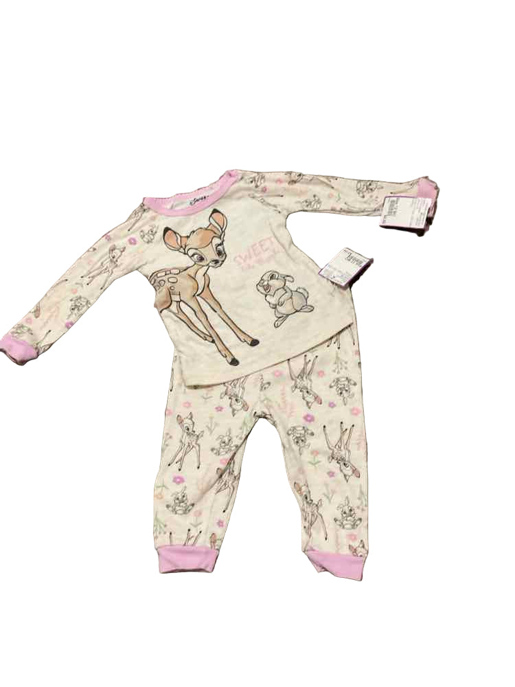 Disney (B) Cream & Purple Infant Size 12 MO Girl's 2PCSleepwear