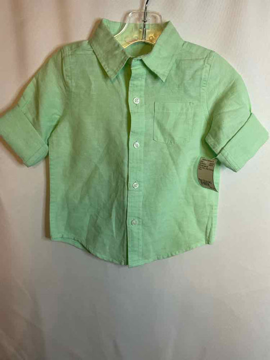 Janie and Jack (A) Green Infant Size 18-24 MO ButtondownLS