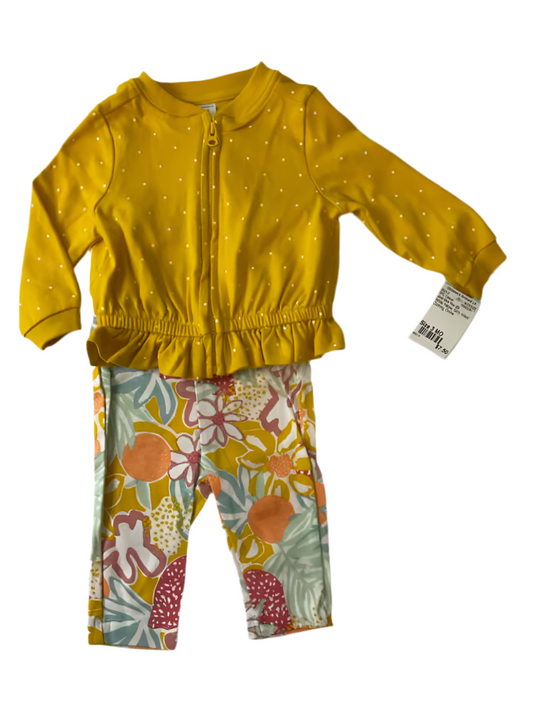 Just One You (D) White Yellow Infant Size 3 MO 3PC Casual