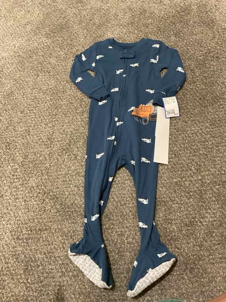 Carters (C) White Blue Infant Size 12 MO Boy's 1PCSleepwear