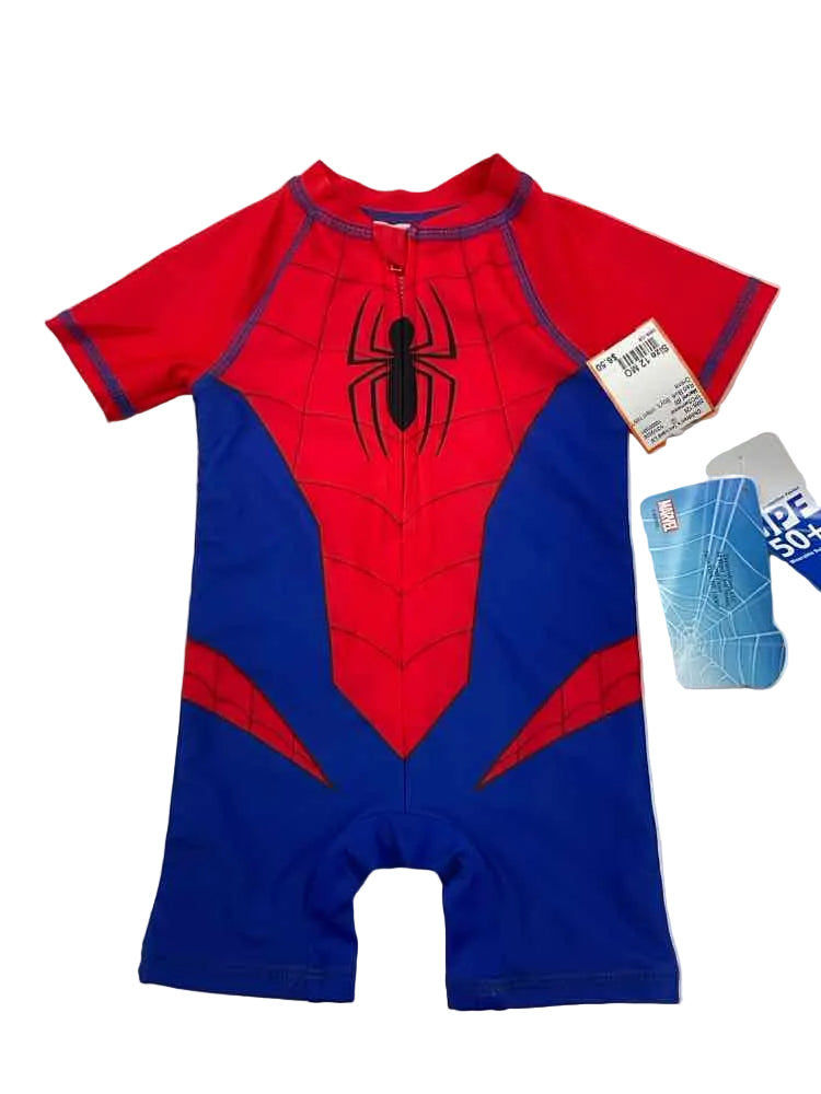 Marvel (D) Red Blue Infant Size 12 MO Boy's 1PCSwimwear