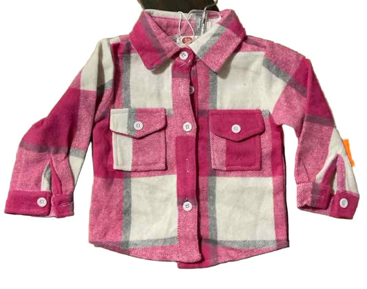 D Brand Pink Plaid Infant Size 12-18 MO Girl's ButtondownLS