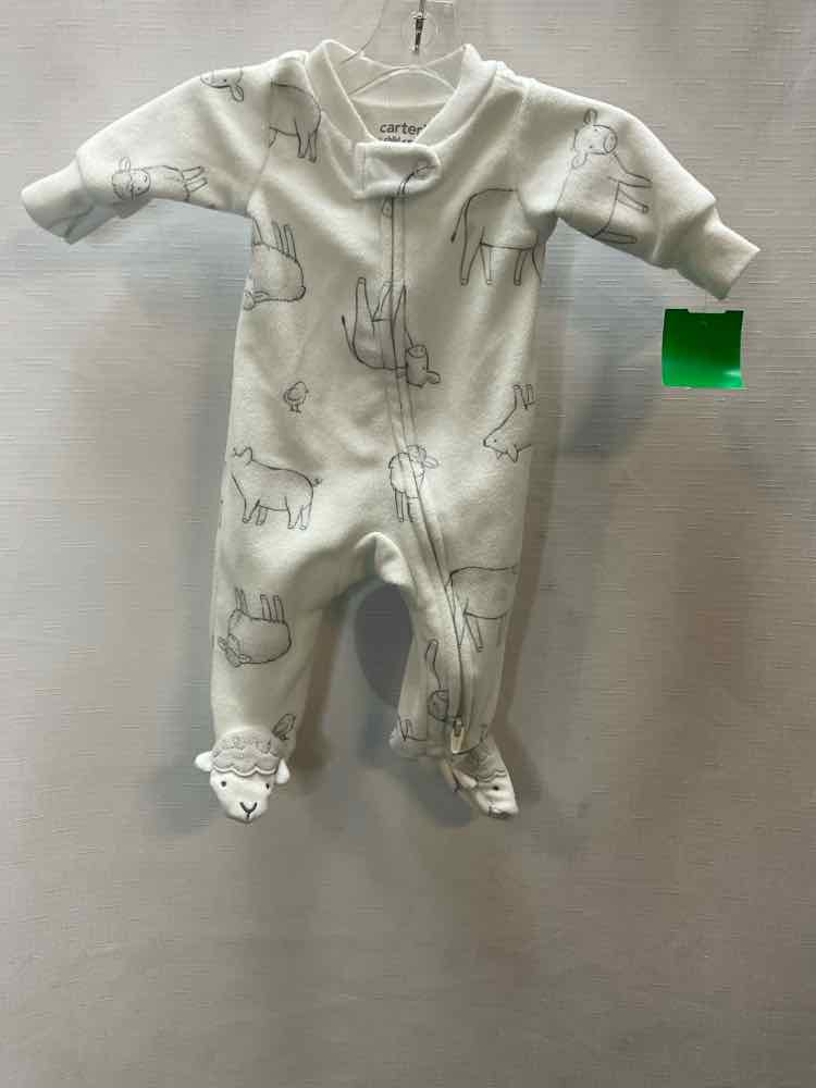 Carters (C) Animal Print Infant Size Preemie 1PCSleepwear