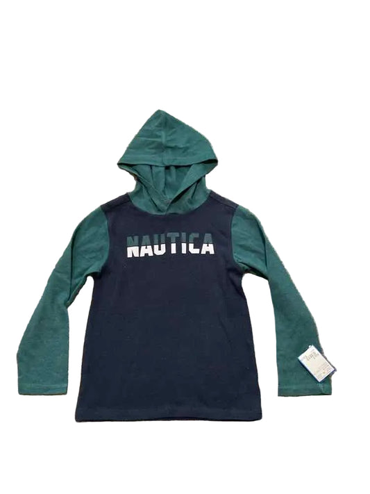 Nautica (B) GREEN BLUE Youth Size 6 Boy's LSTop