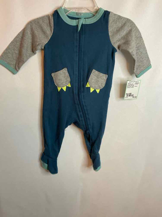 Cat and Jack (D) Blue Gray Infant Size NB 1PCSleepwear