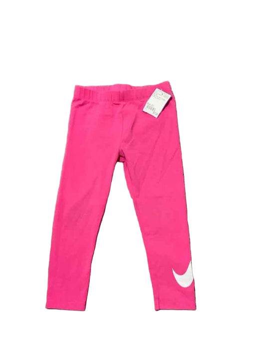 Nike (B) White Pink Toddler Size 3T Girl's AthleticLeggings