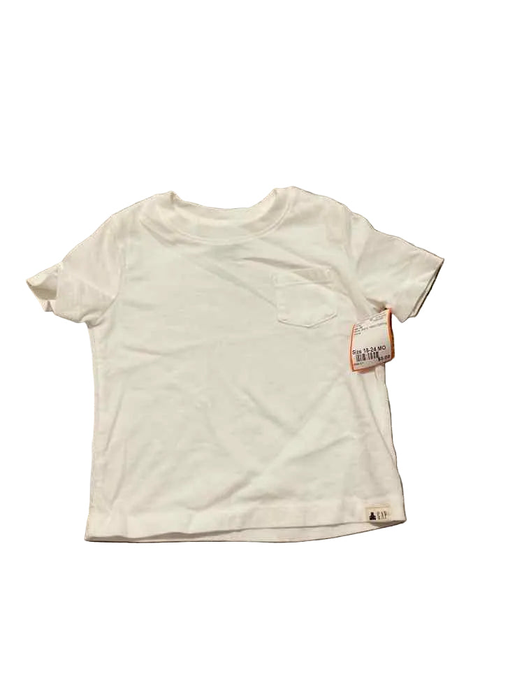Gap (B) White Infant Size 18-24 MO Boy's SSTop