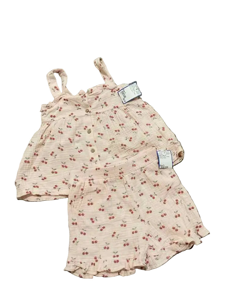Rabbit + Bear (D) Red Pink Toddler Size 5 Girl's 2PCCasual