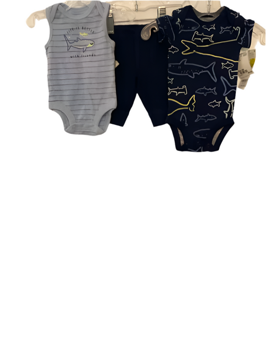 Carters (C) Blue Infant Size NB 3PC Casual