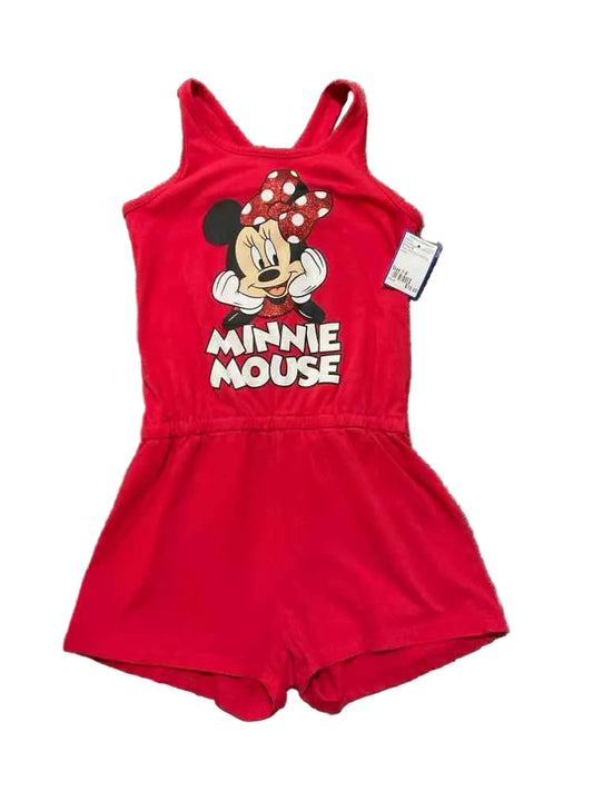 Disney (B) Red Youth Size 7-8 Girl's CasualRomper