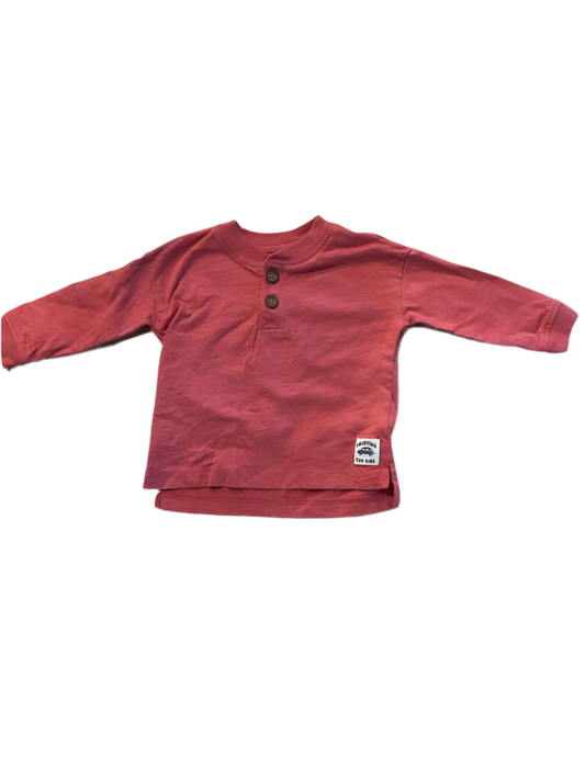 Carters (C) Red Infant Size 6 MO Boy's LSTopBasic