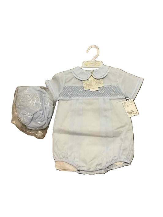 C Brand White Blue Infant Size 9 MO Boy's 2PC Dressy