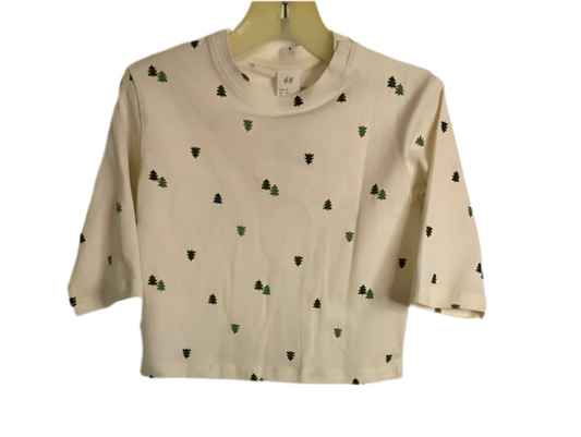 H & M (D) Christmas Infant Size 9 MO LSTop