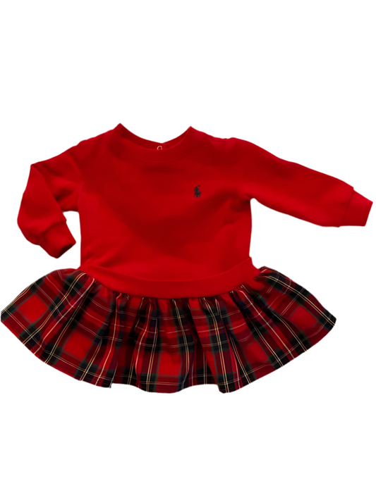 Ralph Lauren (A) Red Blue Infant Size 6 MO CasualDress