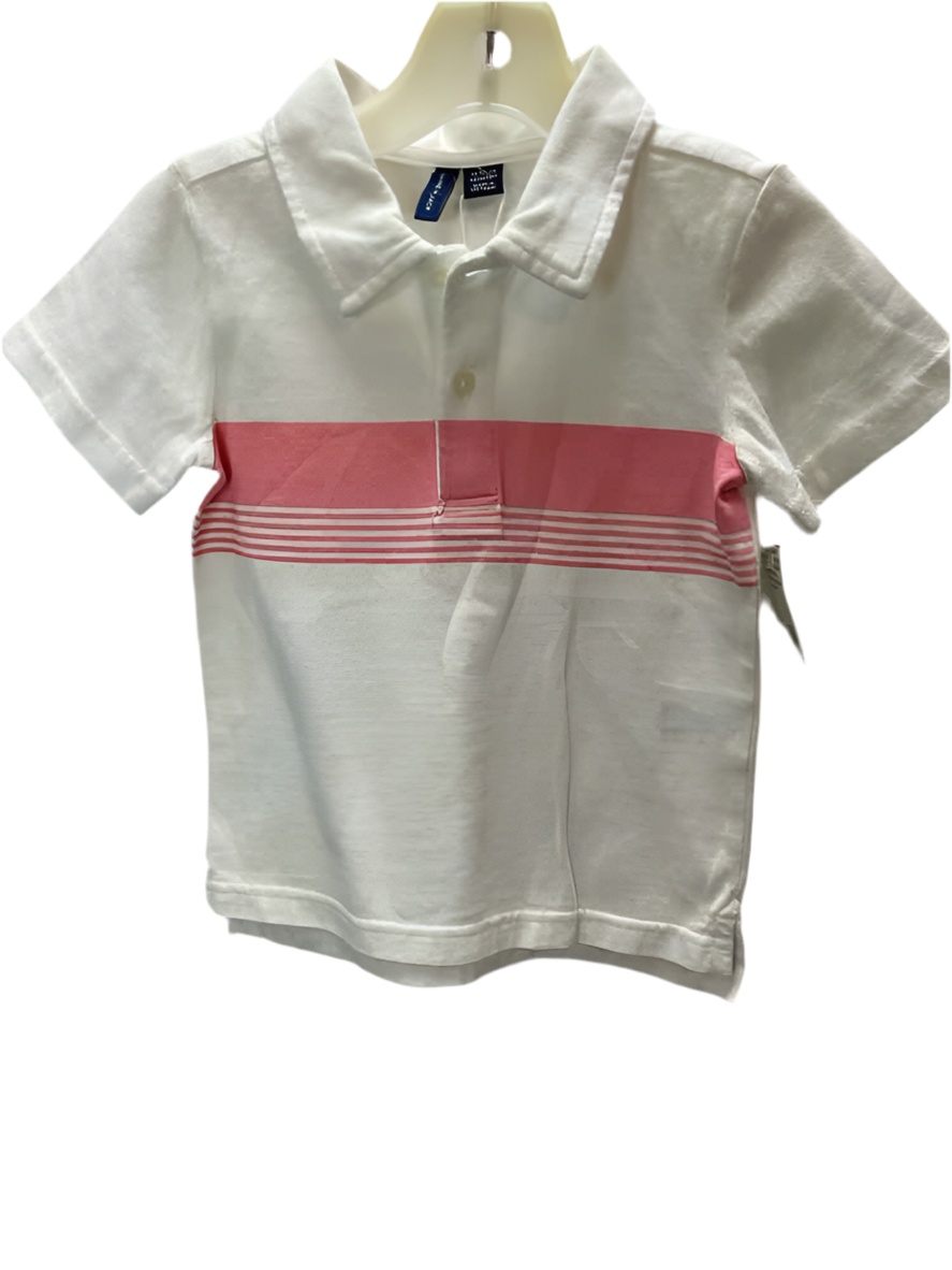 Janie and Jack (A) White Pink Infant Size 18-24 MO Polo