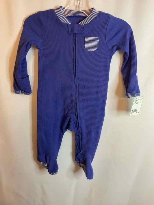 Carters (C) White Blue Infant Size 3 MO 1PCSleepwear