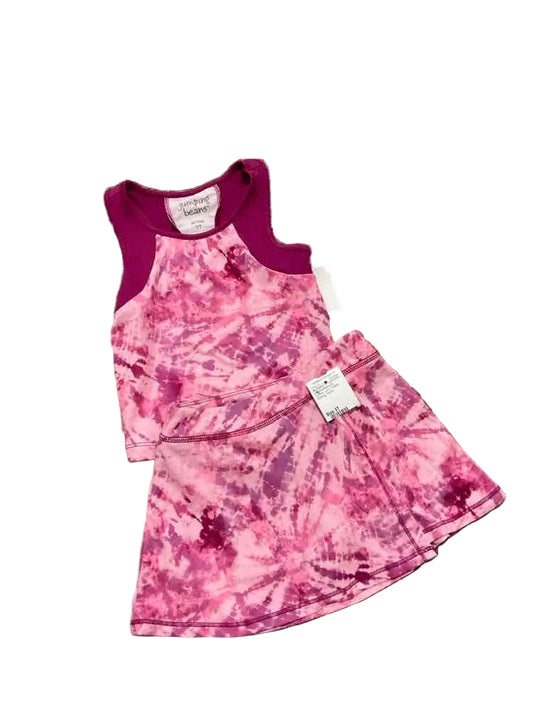 Jumping Beans (D) Tie Dye Toddler Size 3T Girl's 2PCAthleticShortSuit