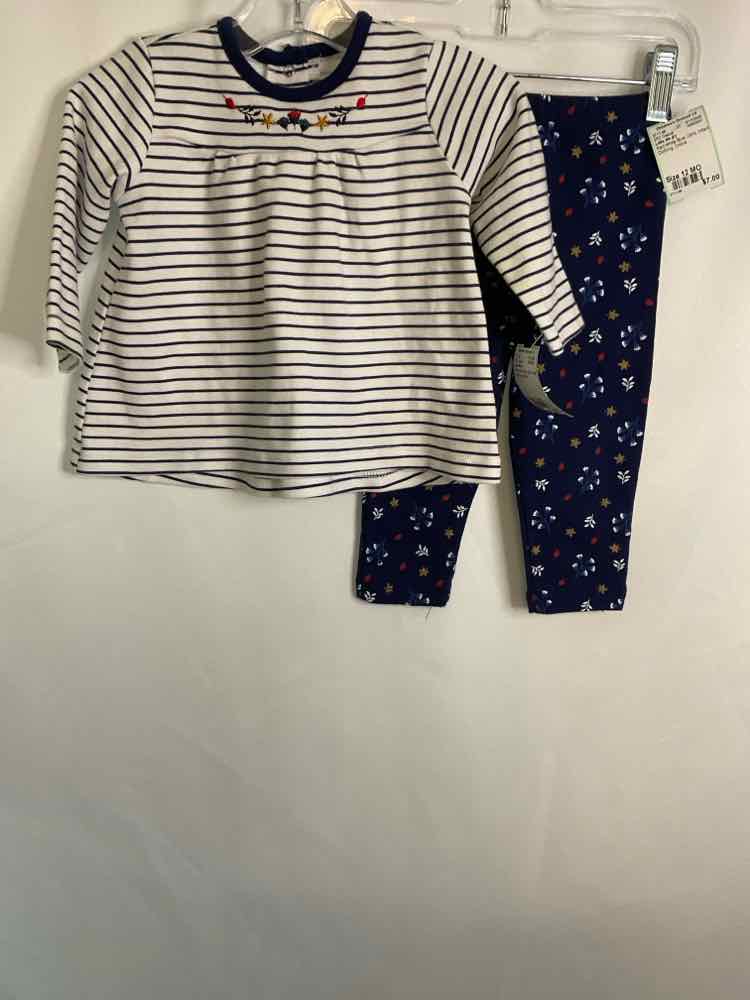 Little Me (C) Red White Blue Infant Size 12 MO 2PC Casual