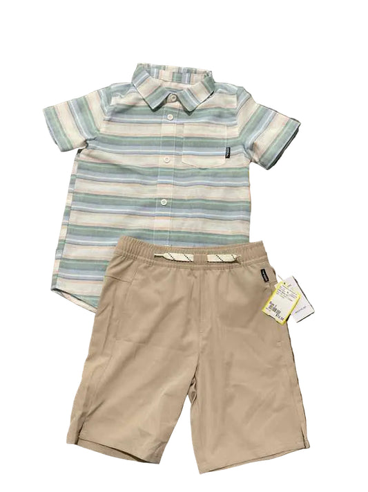 Eddie Bauer (B) Blue Tan Toddler Size 5 Boy's 2PCDressy