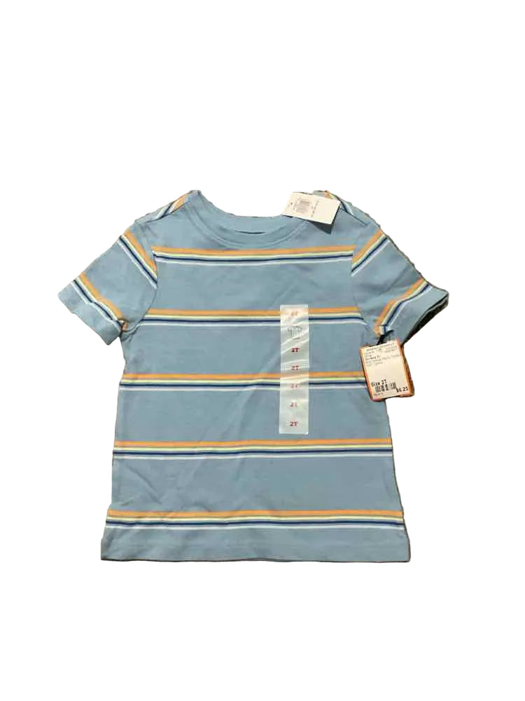 Old Navy (C) Blue Orange Toddler Size 2T Boy's SSTop