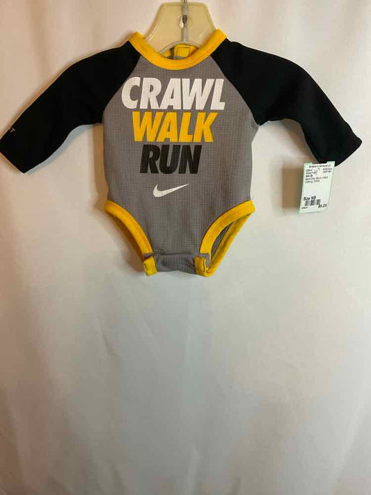 Nike (B) Black Gray Infant Size NB AthleticTopLS