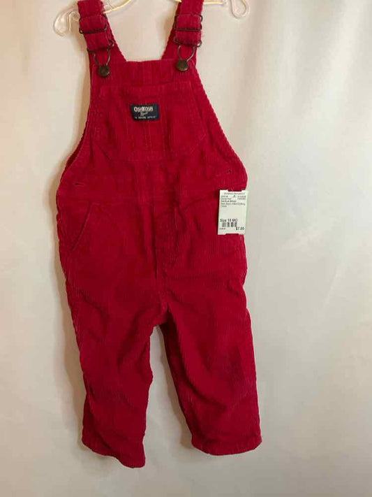 OshKosh BGosh Red Infant Size 18 MO Overall Pant