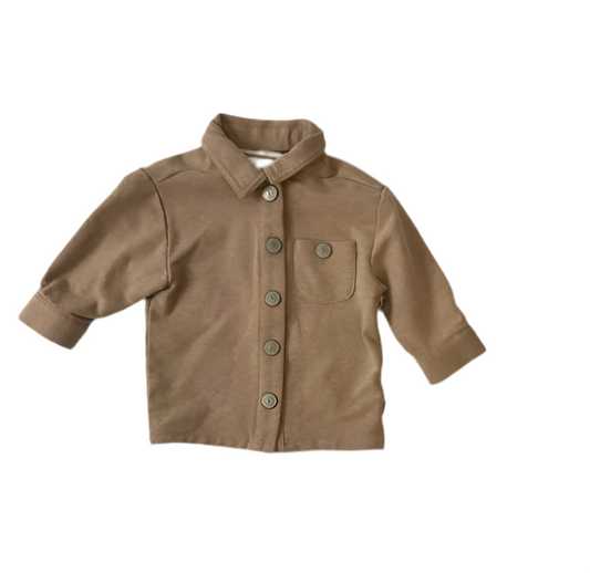 Easy-Peasy (E) Tan Infant Size 0-3 MO ButtondownLS
