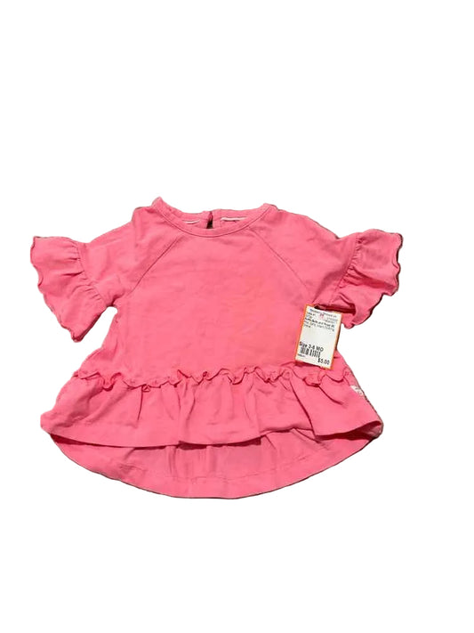 Ruffle Butts and Rugg (B) Pink Infant Size 3-6 MO Girl's SSTop