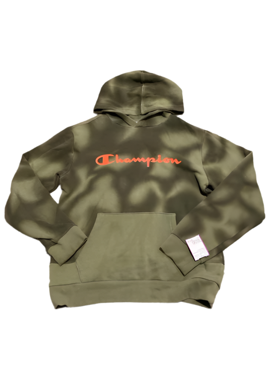 Champion (C) Green Orange Youth Size Large Boy's AthleticSweatshirt