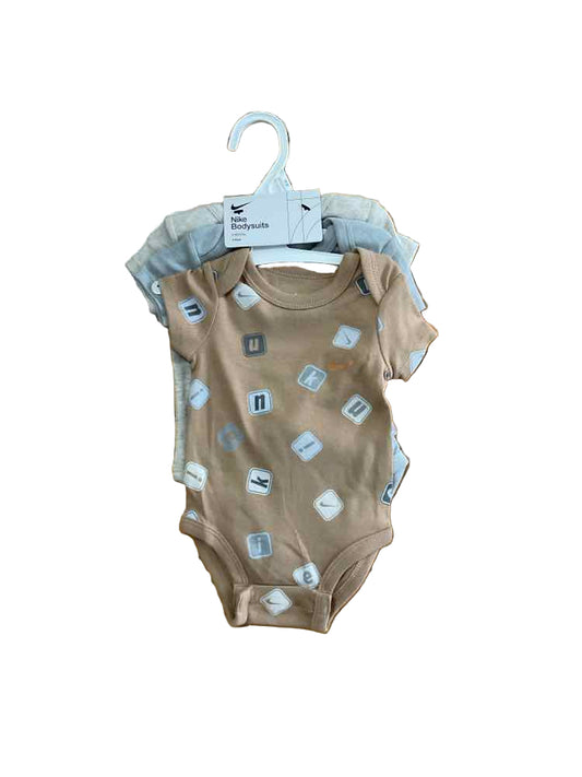 Nike (B) Gray Brown Boy's Best Onesie
