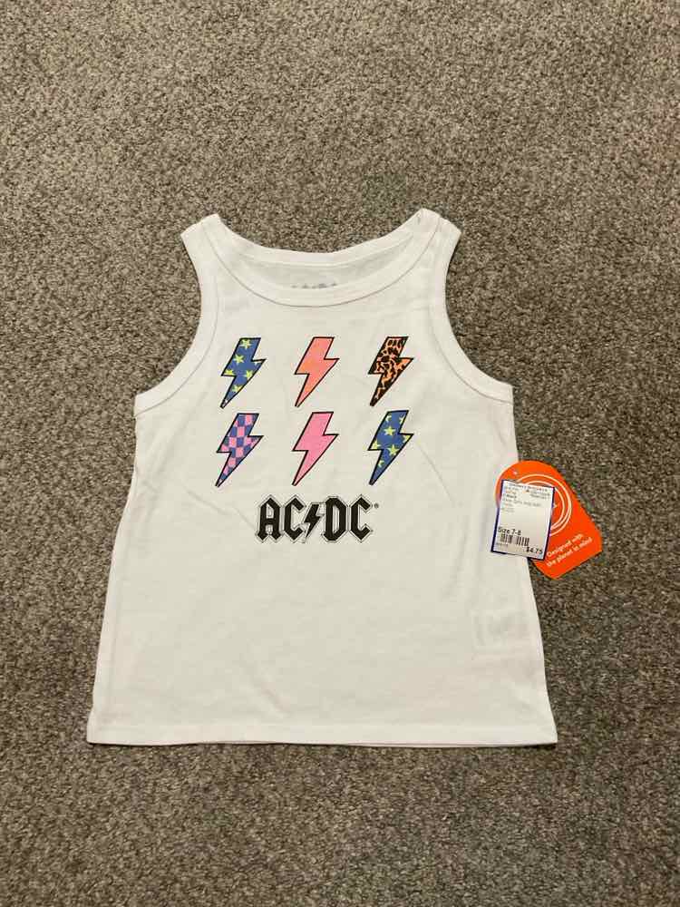 D Brand White Youth Size 7-8 Girl's TankTop