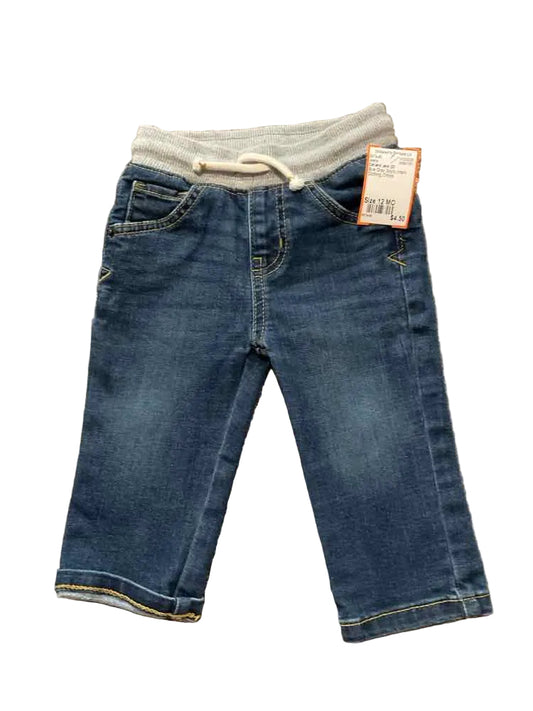 Cat and Jack (D) Blue Gray Infant Size 12 MO Boy's Jeans