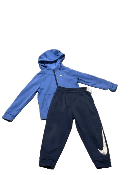 Nike (B) Blue Toddler Size 4T Boy's 2PCAthleticPantSuit