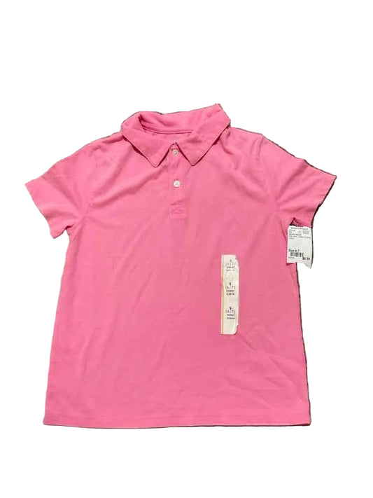 Cat and Jack (D) Pink Youth Size 6-7 Girl's Polo
