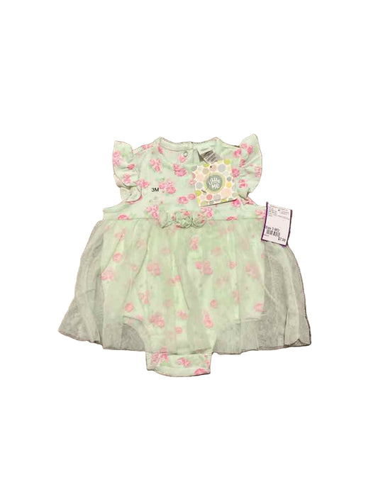 Little Me (C) Green Infant Size 3 MO Girl's CasualDress