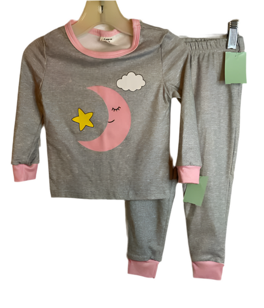 Shein (E) Pink Gray Infant Size 18-24 MO 2PCSleepwear